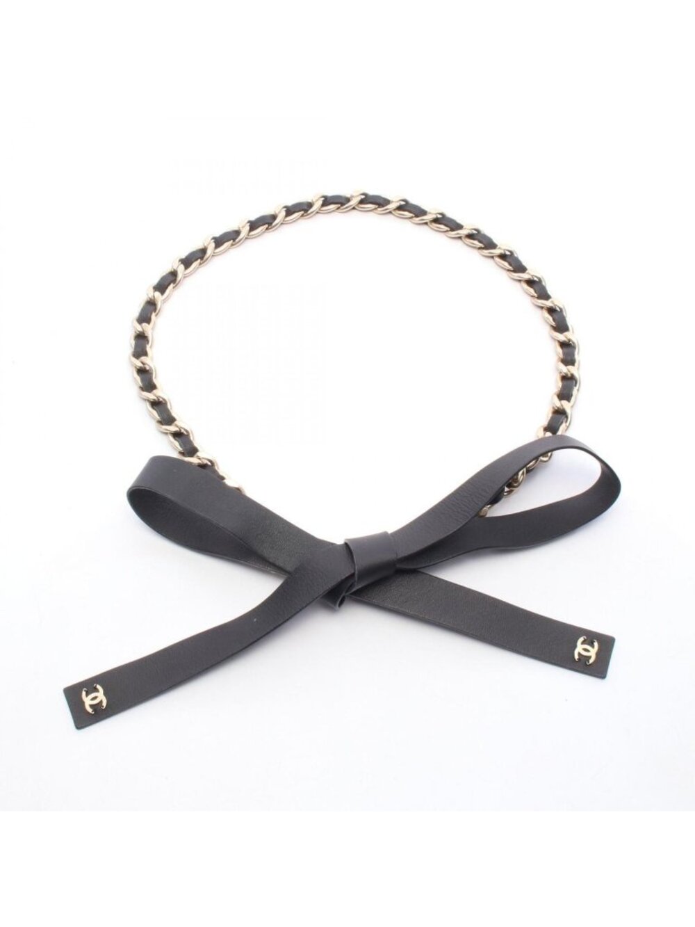 Chanel Belt CC Logo Chain Leather